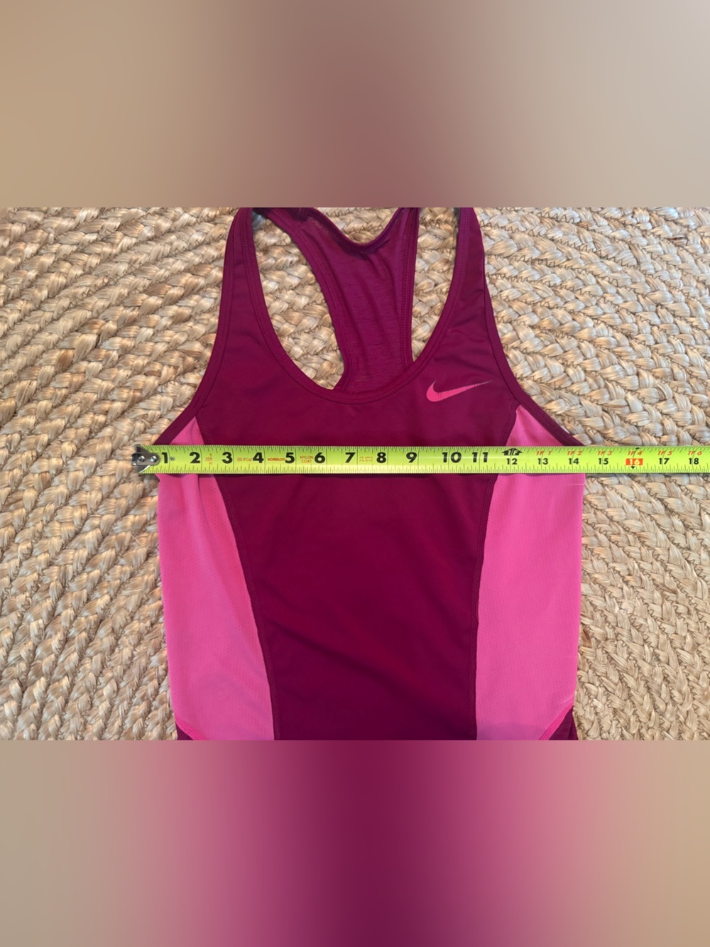 Nike Maroon & Hot Pink Racerback Performance Tank - Picture 7 of 8